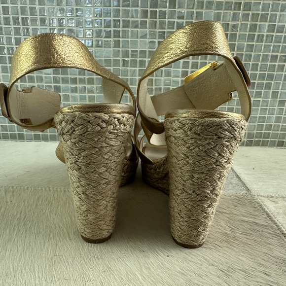 Gold Wedge Sandals - Picture 6 of 6